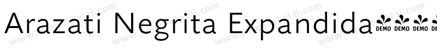 Arazati Negrita Expandida字体转换